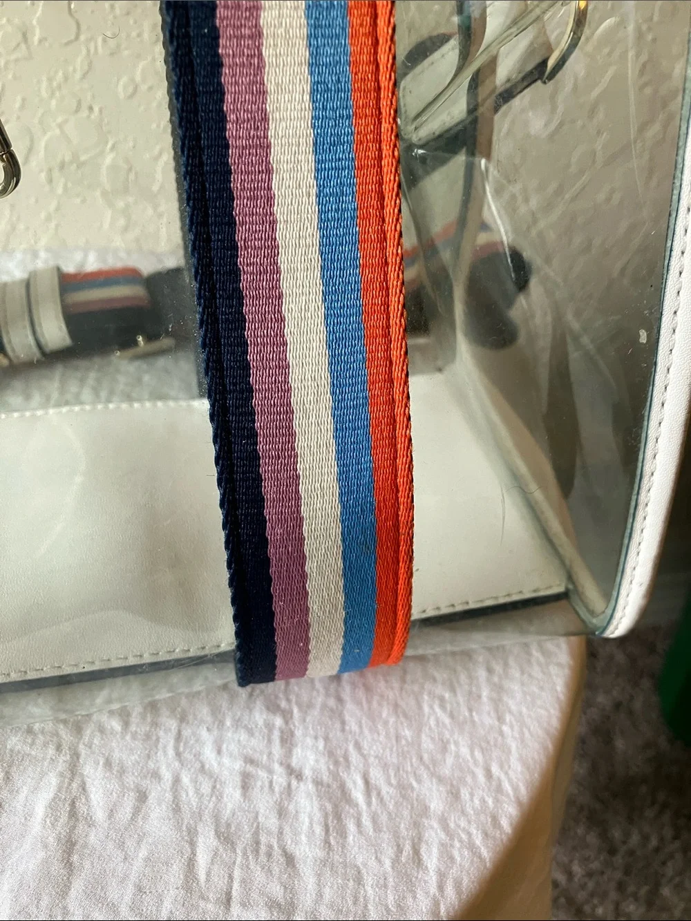 kate spade: Sam See-Through Medium Satchel Tote- Shoulder Strap- flaws